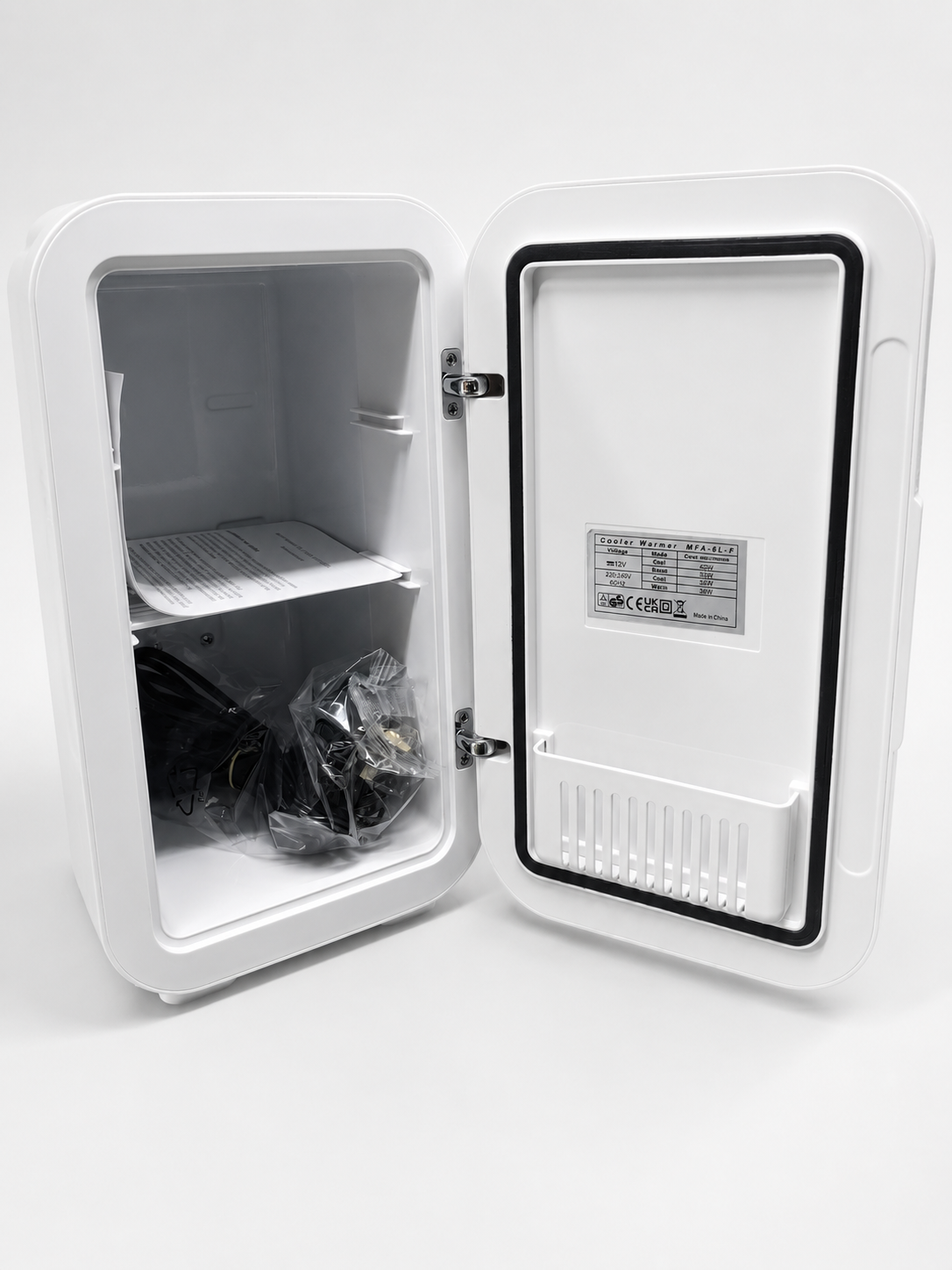 TreeJar Skyland Mini Fridge 6L / 8 Can – New Upgraded Skincare Fridge, AC/DC Portable Cooler & Warmer for Skin Care, Cosmetics, Beverage, Food – Great for Bedroom, Office, Dorm (White) - view 12